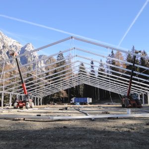 Aufbau Festzelt