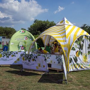 Domezelt, Kuppelzelt 5 Meter, 6 Meter, personalisiert mit Druck, Werbeauftritt Messe,Südtirol Gerryland, Italien Italia (1)