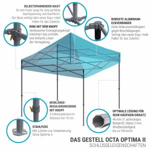 Faltzelt Gazebo Octa Go Optima Pro 2x2,2x3,3x3x3x6,4x8, personalisiert Gerryland Südtirol (6)