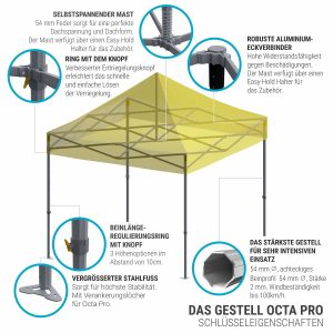 Faltzelt Gazebo Octa Go Optima Pro 2x2,2x3,3x3x3x6,4x8, personalisiert Gerryland Südtirol (7)