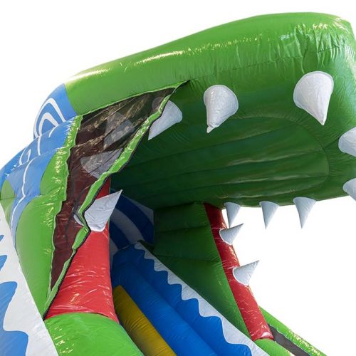 Rutsche Krokodil aufblasbare Rutsche Spiele, Sommerfest, Kinderfest Kinderanimation Hüpfburg Rutschenverleih, Spieleverleih Verleih Südtirol Gerryland Verleih Event